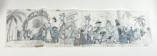 Lot 29 - A panoramic scene from Henrys Cat series 5 episode 3 The New President… | misc / divers