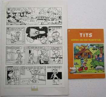 Tits 8 - Originele pagina (p.1) - Herrie om een ruimtetuig - (1980) | Catawiki