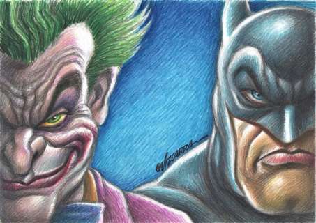 Batman & Joker - Original Drawing By Joan Vizcarra - Original Art | Catawiki