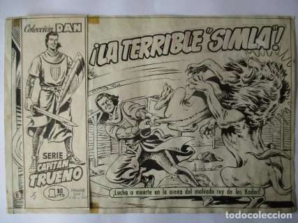EL CAPITÁN TRUENO Nº 6, PLANCHA ORIGINAL DE LA PORTADA. PLANCHAS ORIGINALES.