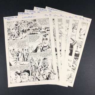 Rin Tin Tin e Rusty - C. Marcello - 6x tavole originali "Tenèbres de feu" - Loose page - First edition | Catawiki