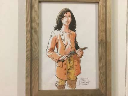 Bourgne, Marc - Dessin original couleur - Barbe-Rouge - Elisa Davis - (2020) | Catawiki