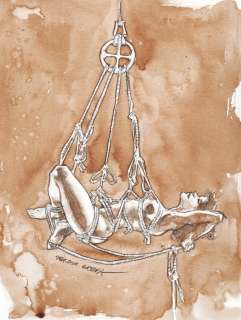 Bleda, Sergio - Original painting - Shibari - Watercolor Art | Catawiki