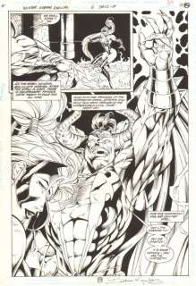 Barbara Kaalberg, Ed Benes - Wonder Woman Annual #6 P.50 - Artemis with Lord Hades Splash - 1997 Signed