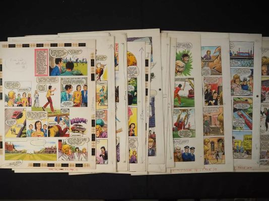 Lot 252 - THE FENN STREET GANG (LOOK-IN) - 20 pages of original comic art for this strip, which appeared in | Excalibur Auctions