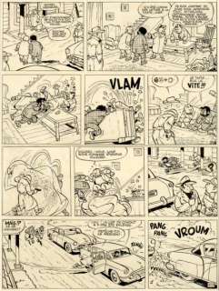 Will | Tif et Tondu contre la main blanche Encre de Chine et gouache blanche | Millon