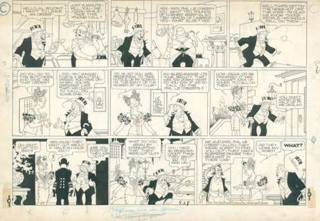 Bringing Up Father - by McManus, original weekend strip - First edition - (1941) | Catawiki