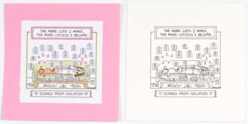 Guisewite, Cathy | Cathy Guisewite Scenes from Isolation Page 87 Single Panel Comic Illustration Original Art (Andrews McMeel Publish... (Total: 2 Original Art) | Heritage