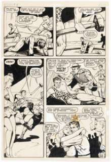 Baker, Matt | Matt Baker Atomic Comics #4 Story Page 5 Kid Kane Original Art (Green Publishing, 1946).... | Heritage