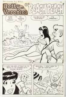 Archie Artist | Archie Giant Series Magazine #212 Complete 5-Page Story "Beach Peach" Original Art (Archie, 1973). (Total: 5 Original Art) | Heritage