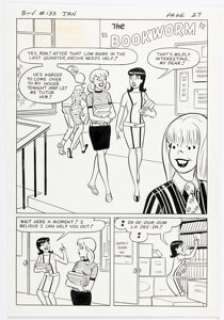 Dan DeCarlo and Rudy Lapick Archie’s Girls Betty and Veronica #133 Complete 5-Page Story "The Bookworm" Original Art (Archie, 1967). (Total: 5 Original Art) | Heritage