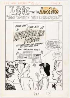 Bob White and Marty Epp Life with Archie #15 Near Complete Chapter "On With the Dance!" Original Art Group of 7 (Archie, 1962). (Total: 7 Original Art) | Heritage