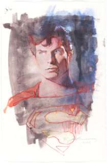 Bill Sienkiewicz - Christopher Reeve as Superman Illustration Original Art (2023). | Heritage