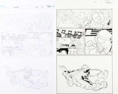 Ryan Ottley and Cliff Rathburn Invincible #113 Story Page 3 Original Art group of 2 (Image/Skyward, 2014). (Total: 2 Items)