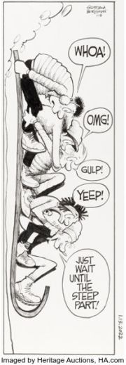 Jerry Scott and Jim Borgman Zits Daily Comic Strip Original Art dated 1-13-22 (King Features Syndicate, 2022). | Heritage