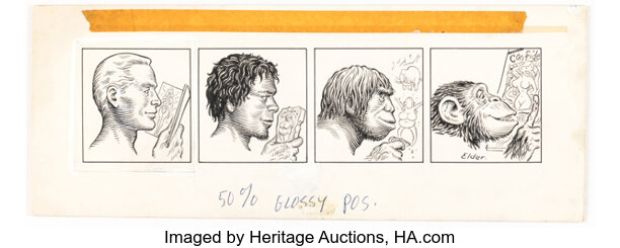 Bill (Will) Elder Humbug #5 "Evolution in Publishing" Illustration Original Art (Humbug Publications, 1957). | Heritage