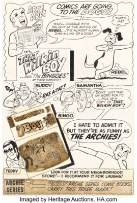 Archie Artist That Wilkin Boy House Ad Illustration Original Art (Archie, 1969). | Heritage