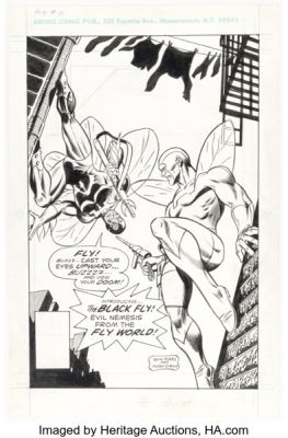Dick Ayers and Frank Giacoia The Fly #11 Unpublished Cover Original Art (Archie, c. 1984). | Heritage