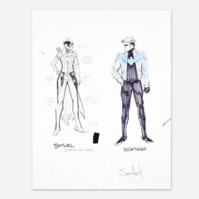 Sean Gordon Murphy | Batgirl and Nightwing Character Designs Original Art (DC Comics, 2017) | Landry Pop Auctions