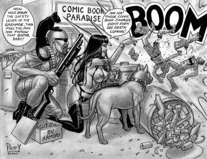 Sean Patty | VAMPIRELLA - NUDE w/ Hand Grenade, 8.5 | High Quality Comics