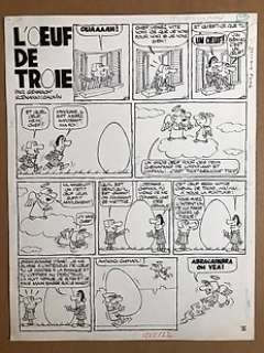 Gennaux, Serge - Planche originale - Loryfiand et Chifmol - L‘Oeuf de Troie - (1968)