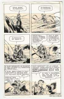 Pecos Bill Albo d‘Oro #230 - Pier Lorenzo De Vita - tavola originale "Il Ponte della Morte" - Loose page - (1950)