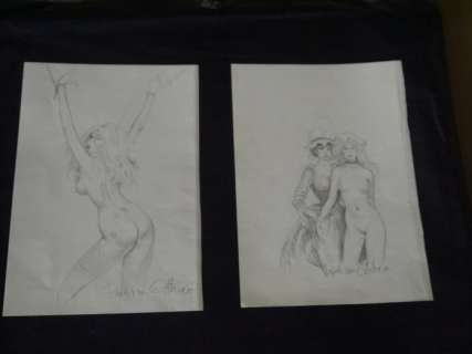 Erich von GÃ¶tha - 2x Dessin original - Janice - Format (2x): Â± 20.5 x 28.5 cm. | Catawiki