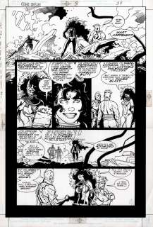 Mike Mignola Carlos Garzon - cosmic odyssey #3 p 34 (starfire, adam strange, lightray! ) large art - 1988