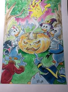 Donald Duck - â€œCrossover Halloweenâ€ - Loose page - Unpublished - (2019/2019) | Catawiki