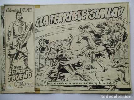 EL CAPITÁN TRUENO: PORTADA ORIGINAL DEL Nº 6, PLANCHA ORIGINAL. PLANCHAS ORIGINALES.