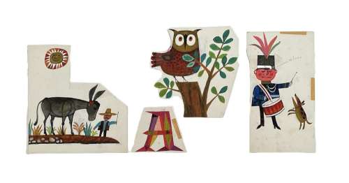 VELTHUIJS, MAX (1923-2005). A IS EEN AAPJE. FOUR ORIG. DRAWINGS | Zwiggelaar Auctions