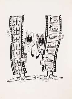 Stanisław Dąbrowski (1925 - 2011) | Stanisław Dąbrowski | "Żelazny repertuar", ilustracja satyryczna, 1988 | Desa Unicum