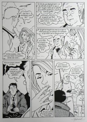 François Ravard | » Nestor Burma dans l’île » – Planche originale- Page n° 49 – François Ravard | Zic et Bul
