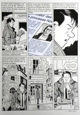 François Ravard | » Nestor Burma dans l’île » – Planche originale- Page n° 73 – François Ravard | Zic et Bul