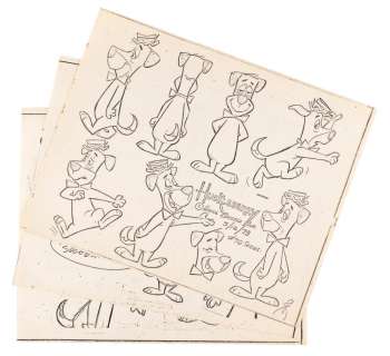 A Collection of Huckleberry Hound Model Sheets. | Van Eaton Galleries