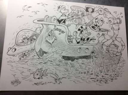 Donald Duck - â€œRecupero pericolosoâ€ - Loose page - Unpublished - (2018/2018) | Catawiki