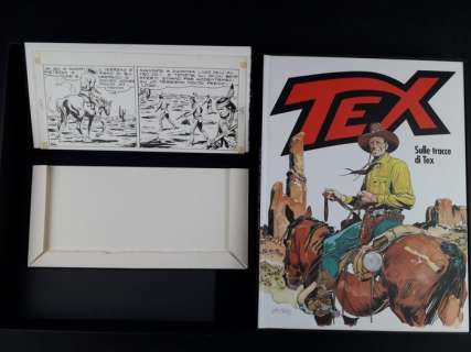 Tex - Galep, Ticci - Striscia Originale "La Mesa degli Scheletri" + Vol "Sulle Tracce di Tex"" - Loose page - First edition | Catawiki