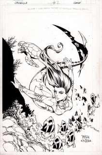 Andy Owens Randy Green - crozonia #2 cover (sexy acaste! ) 1999