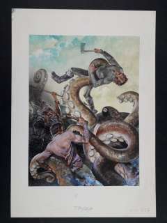 Severino Baraldi - Illustrazione Originale "Ventimila Leghe Sotto i Mari" - Loose page - Unique copy | Catawiki