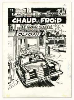 Maurice Tillieux | GIL JOURDAN Encre de Chine pour la couverture de l’album | Millon