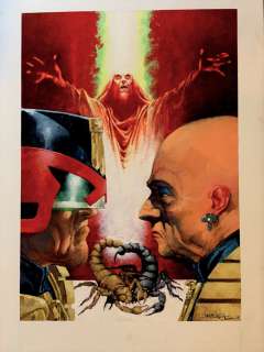 John M. Burns - scorpion dance 2000ad cover painting