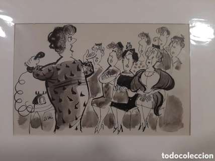 Dibujo original de Antonio Mingote para la revista Semana del 25 de Noviembre de 1958
