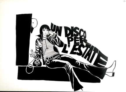 Guido Crepax | Guido Crepax - original illustr. "Un disco per l’estate" - Page volante | Catawiki