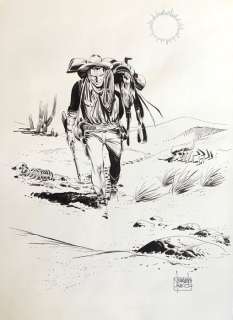 Ferdinando Fusco | Tex - F. Fusco - Illustrazione originale "Nel Deserto Dipinto" - Firmata - Page volante - Exemplaire unique | Catawiki