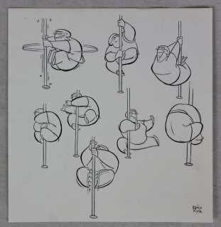 Hanco Kolk | Hanco Kolk - Originele tekening - S1ngle - Nienke paaldansend #1 - Formaat 24 x 23 cm - (2005) | Catawiki