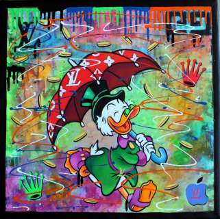 Brisan Gabriel(1967) | Brisan Gabriel - Mixed Media on Canvas - Happy Duck | Catawiki
