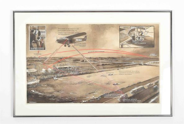 Frans Naerebout, reportage radio de la NSF par avion | Comic Art Masters
