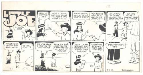 Leffingwell | Leffingwell - LITTLE JOE 3/10/1963 Original Sunday Strip NO RESERVE! | Russ Cochran