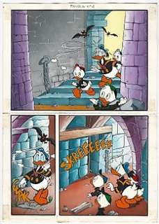 Giulio Chierchini | Donald Duck - Giulio Chierchini - tavola originale stile cartoon - Page volante - Exemplaire unique | Catawiki