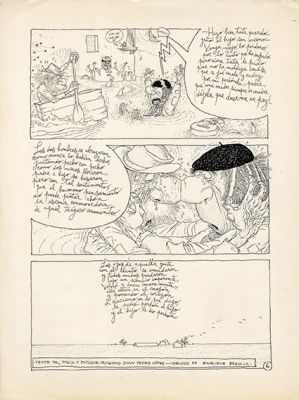 Enrique Breccia | “La leyenda del mojon” – tavola 6 | Cart Gallery